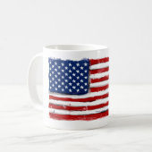 USA American Flag patriotic Tasse art for Militär (Vorderseite Links)
