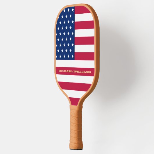 USA American Flag Patriotic Team Monogram Pickleball Schläger (Links)