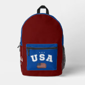 USA American Flag Patriotic Veterans 4. Juli Bedruckter Rucksack (Vorderseite)