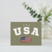 USA American Flag Patriotic Veterans 4. Juli Postkarte (Stehend Vorderseite)
