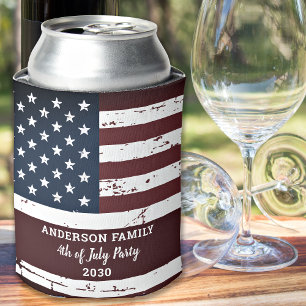 USA American Flag Personalisiert 4. Juli Patriotic Dosenkühler
