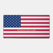 USA American Flag Personalisiert Monogram Patrioti Schreibtischunterlage (Vorderseite)