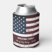 USA American Flag Personalisiert Patriotic 4. Juli Dosenkühler (Kanne Vorderseite)