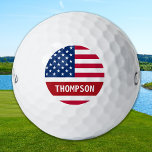 USA American Flag Personalisiert Patriotic Golfball<br><div class="desc">USA American Flag Golfbälle in einem modernen, rot-blauen US Flagge Design. Zeigen Sie Ihren amerikanischen Stolz und fügen Sie Ihrem 4. Juli Party ein Spielvergnügen hinzu, oder geben Sie ein besonderes Geschenk mit diesen Golfbälle der amerikanischen Flagge. Diese USA-Fahnengolfbälle eignen sich hervorragend für Gedenktages-Party-Spiele, Familienspiele, militärische Abschluss- oder Ruhestandsgeschenke und...</div>