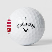 USA American Flag Personalisiert Patriotic Golfball (Logo)