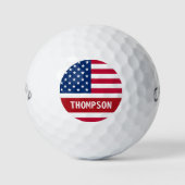 USA American Flag Personalisiert Patriotic Golfball (Vorderseite)