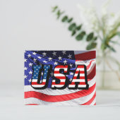 USA - American Flag Postcard Postkarte (Stehend Vorderseite)
