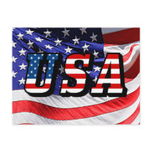 USA - American Flag Postcard