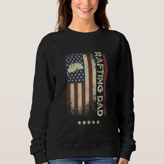 USA American Flag Rafting Dad 1 Sweatshirt (Vorderseite)
