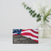 USA American Flag Rustic Wood Patriotic Visitenkarte (Stehend Vorderseite)