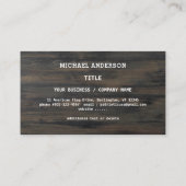 USA American Flag Rustic Wood Patriotic Visitenkarte (Rückseite)