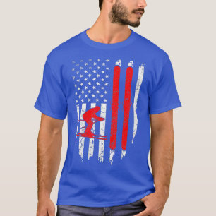 USA American Flag Ski Patriotic 4. Juli Geschenk T-Shirt