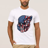 USA American Flag Skull Men's Patriotic T-Shirt (Vorderseite)