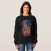 Usa American Flag Skydiving 4th Of July Sweatshirt (Vorne ganz)
