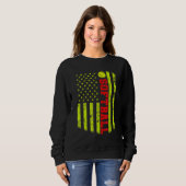 USA American Flag Softball Sweatshirt (Vorne ganz)