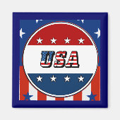 USA - American Flag Stars Circle #2 Refrig Magnet (Vorne)