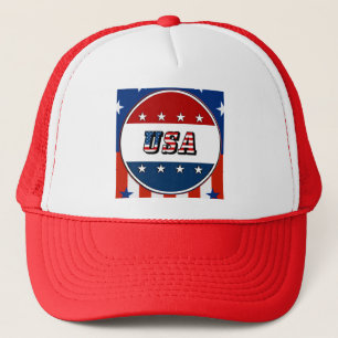 USA - American Flag Stars in Circle #2 Trucker Hat Truckerkappe