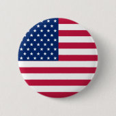 USA American Flag Stars Stripes Patriotic Button (Vorderseite)