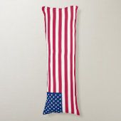 USA American Flag Streifen Patriotic Body Pillow U Seitenschläferkissen (Vorderseite Vertikal)