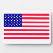 USA American Flag Tabletop Plaque mit Easel Fotoplatte (Vorderseite)