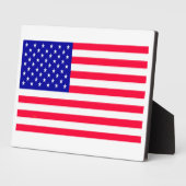 USA American Flag Tabletop Plaque mit Easel Fotoplatte (Seite)