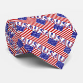 USA American Flag Tile Red Personalisiert Krawatte (Gerollt)