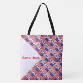 USA American Flag Tile Red Personalisiert Tasche (Vorderseite)