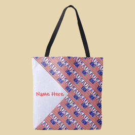 USA American Flag Tile Red Personalisiert Tasche