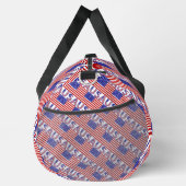 USA American Flag Tíled Red Personalization Duffle Bag (Rechts)