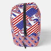 USA American Flag Tíled Red Personalization Waschbeutel (Rechts)