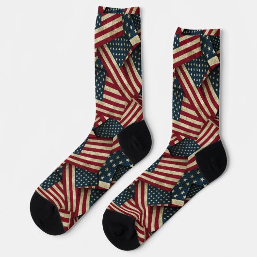 USA American Flags Patriotic Socken (Linkes Detail)