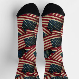 USA American Flags Patriotic Socken