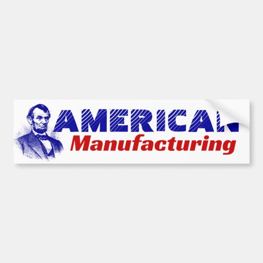 USA American Manufacturing Abraham Lincoln Abe Autoaufkleber (Vorne)