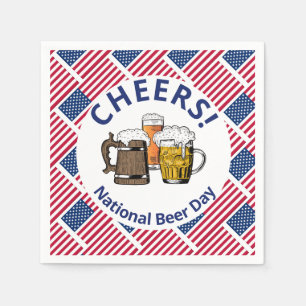 USA American National Beer Day Paper Serviette