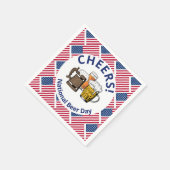 USA American National Beer Day Paper Serviette (Ecke)