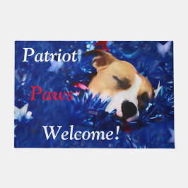 USA American Patriot Dog Paws Fußmatte