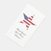 USA American Star mit US Flagge Patriotic Serviette (Ecke)