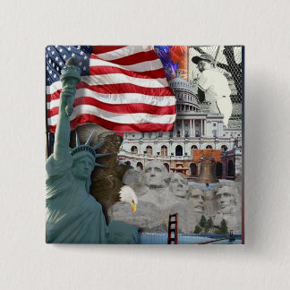 USA American Symbols Button