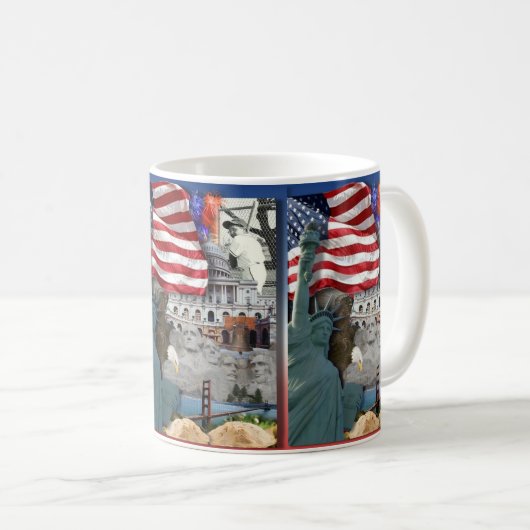 USA American Symbols Kaffeetasse (VorderseiteRechts)