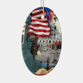 USA American Symbols Keramik Ornament (Rechts)