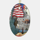USA American Symbols Keramik Ornament (Links)