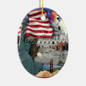 USA American Symbols Keramik Ornament (Hinten)