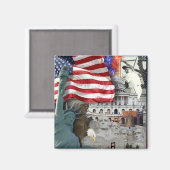 USA American Symbols Magnet (Vorderseite/Rückseite)