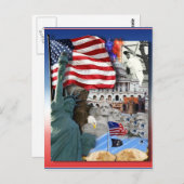 USA American Symbols Postkarte (Vorne/Hinten)