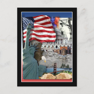 USA American Symbols Postkarte