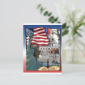 USA American Symbols Postkarte (Stehend Vorderseite)