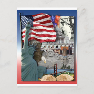 USA American Symbols Postkarte