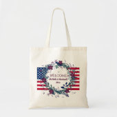 USA AMERICAN WEDDING WELCOME Destination Floral Tragetasche (Vorne)