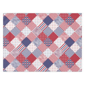USA Americana Diagonal Red White & Blue Quilt Tischdecke (Vorderseite (Horizontal))