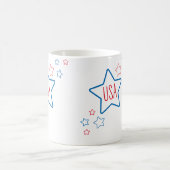 Usa Americana Fourth Of July Shooting Stars Kaffeetasse (Mittel)